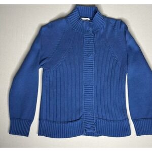 Coldwater Creek Women's Blue Cardigan Sweater Size Medium
